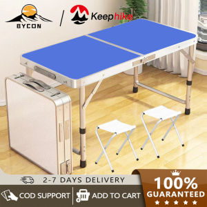 【COD】Folding Table Height-Adjustable Foldable Table With Chair Set Outdoor Portable Camping Table Home Dining TableFolding Table Outdoor Dining Table Camping Table Aluminum Alloy Portable Handle Dining Table Wild Dining Table