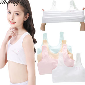 Ruizhijzg 2-12 Year Cotton Girls Underwear Bra Vest development children bra primary school students Girls Teenager Camisole Lingerie