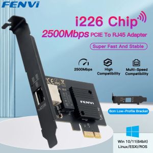 Fenvi | 2500Mbps PCI-E To RJ45 Network Card I226 Chip Gigabit Ethernet 100/1000/2500Mbps RJ45 LAN PCIe Adapter For Laptop PC Win 10/11