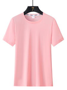 เสื้อยืดแขนสั้นผ้าไหมน้ำแข็งสำหรับผู้หญิง แห้งเร็ว ระบายอากาศได้ดี ไซส์ใหญ่ สำหรับวิ่ง ออกกำลังกาย ลำลอง ฤดูร้อน 2025