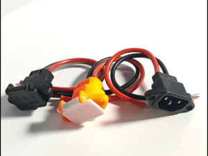 36/48V Universal E-bike Three Vertical Charging Socket E-bike Battery Charger Socket with Cover