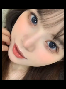 Six Months of Use Sunglasses 纯欲小奶猫清冷冰冷宇宙美瞳半年抛cos蓝色大直径隐形眼镜学生女