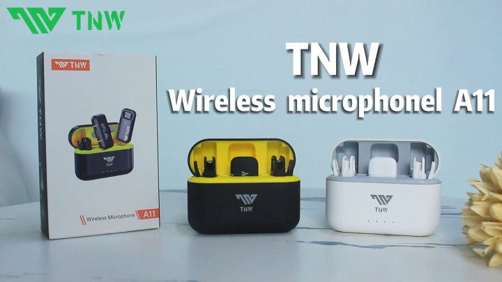 TNW A11 Mini wireless Lavalier Microphone 2 in 1 noise reduction Mini Dual Mic Plug-Play for IOS Type-c Vlogging Interview YouTube Live Streaming