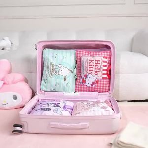Sanrio | Sanrio Hoạt Hình Dễ Thương Túi Du Lịch Nén Thân Thiện Với Môi Trường Vải Không Dệt Bảo Quản Quần Áo Tổ Chức Chơi Đồ Túi Vuông Đa Năng
