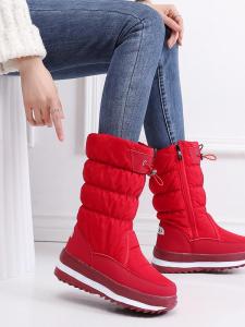 Giày Bốt Đi Tuyết Mùa Đông Dày Dặn Lót Lông Cừu Cho Nữ Giày Đi Tuyết Du Lịch Chống Trượt Giày Bốt Cotton Cho Học Sinh