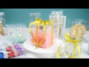 10pcs Clear PVC Transparent Acetate Gift Boxes with Bowknot for Holiday Wedding Party Favors Candy Chocolate Festival Wrapping Organiser