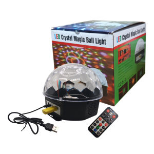 LED Crystal Magic Ball MP3 USB Bluetooth Speaker (for Disco Party) DMX 6 channels