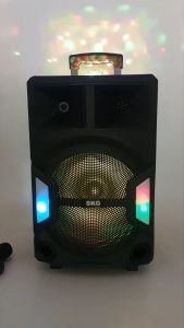 SKG ลำโพงล้อลาก 12 นิ้ว 6000 W ลำโพง ลำโพงบลูทูธ มีแสงวิบ-วับ เปิด-ปิดได้ รุ่น AV-1000 BT12 สีดำ รับประกัน1ปี