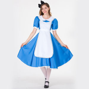 Alice in Wonderland Themed Costume Dress Blue Cosplay Family