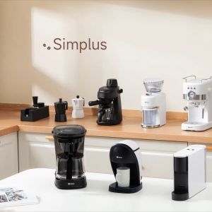 Simplus Espresso Coffee Maker Machine With Milk Frother Wand Coffee Machine Semi-Automatic