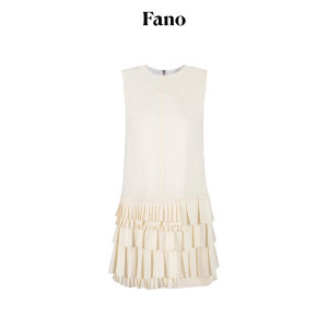 Fano | Đầm A-Line Cổ Tròn Tay Lửng Chất Liệu Tencel