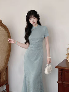 Vintage Modified Cheongsam Qipao Dress For Slim Fit Summer Wear Womens