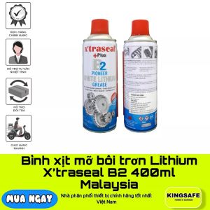 Bình xịt mỡ bôi trơn Lithium X’traseal B2 MALAYSIA  mỡ có độ tinh khiết cao Bôi trơn chống mài mòn ( 1 CHAI )
