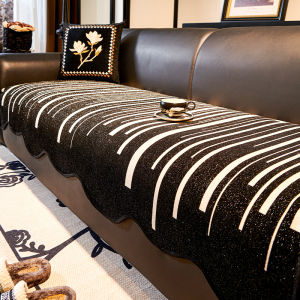 เบาะโซฟาผ้าซาตินสไตล์เรียบง่ายแบบเรียบง่ายสำหรับทุกฤดูกาล ป้องกันการซับน้ำมัน ป้องกันการสึกหรอ ป้องกันการลื่น ป้องกันการหย่อนคล้อย