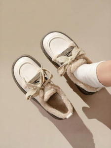 Josiny | Thick Soles Lined Loafers Winter
