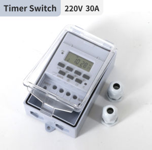 TNCE 30A Timer Switch Waterproof 220V time controller set to seconds 32 groups of timer on and off for light water pump