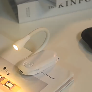Keranixy Mini Clip Reading Light Rechargeable Portable LED Book Lamp USB Charging Bedroom Night Lampu Baca