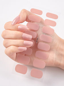 Hot Sell Fast Gel Nail Stickers Soild Nail Gel Wraps Pure Color Long Lasting