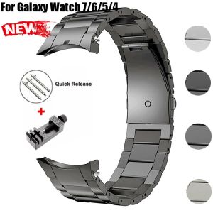 Titanium Stainless Steel Strap for Samsung Galaxy Watch 7 40/44mm 6Classic 47mm  Band for Galaxy Watch 7 6 5 4 No Gaps Wristband