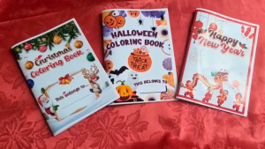 HALLOWEEN CHRISTMAS NEW YEAR HOLIDAY COLORING BOOK FOR TODDLERS | KIDS | BOYS AND GIRLS | 20 PAGES HIGH QUALITY PRINT