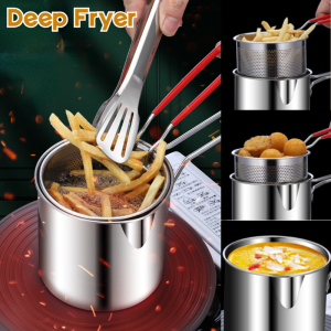 Frying Pot French Fries Fried Chicken 304 Stainless Steel Fryer Household Use Multi Functional and Large Capacity