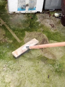 20/30/45Cm Floor Steel Brush With Handle For Yard Boat Deck Bristle Pool Moss Cleaning