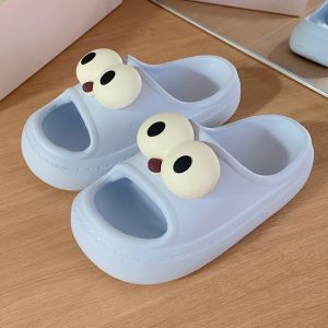 Cartoon Dog Couple Thick Bottom Home Slippers Fun Slip-On Summer Slippers for Men And Women Comfortable Home Outdoor Wear