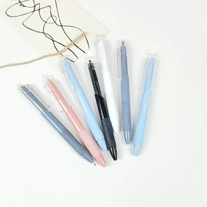 5Pcs/Box Press Gel Pen 0.5mm Ballpen Quick-Drying Neutral Pen Student Portable Black Ink ST Nib Signature Pen