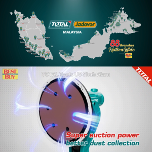 TOTAL Tools 1050w ∅225mm/9" Electric Drywall sander w/self-suction design - TDWS105016