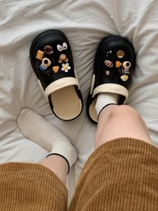 แถบบางInsน่ารักสุนัขหลุมรองเท้าแตะสําหรับคู่รักฤดูร้อนสไตล์เกาหลีนักเรียนกลางแจ้งลื่นรองเท้าแตะฐานหนาสําหรับผู้ชายและผู้หญิง