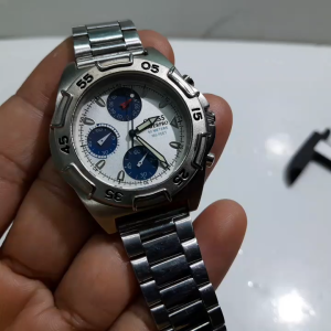 Đồng hồ nam 6 kim niềng xoay size 40mm chronograph dây khóa Bambi second hand