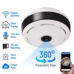 V380 Pro Wifi Panorama Camera 1080P Security Camera 360 Degree Panoramic Fisheye IP Camera Night Vision Surveillance Cam