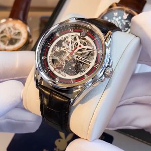 PLAYBOY แบรนด์ของแท้ผู้ชายนาฬิกา 2025 กีฬาแฟชั่นกันน้ํานาฬิกากลไกหน้าปัดส่องสว่างสําหรับของขวัญแฟน Mens watch