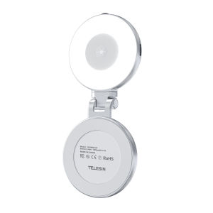 TELESIN | TELESIN Magnetic Fill Light Mini SSelfie Ring Fill Light 3 Modes with Mirror Light Universal for Smartphone Iphone Android