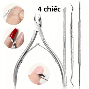 1/4 Dụng Cụ Cắt Móng Mọc Ngược Đa Năng Bằng Thép Không Gỉ Với Dụng Cụ Đẩy Thép Dụng Cụ Cắt Da Thừa Chính Xác Để Chăm Sóc Móng