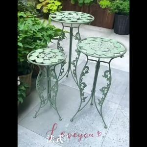 French Rustic Three-tiered Planter Set