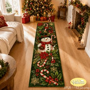 VIKAMA Christmas Nutcracker Long Runner Rug Non Slip Washable Mat For Hallway Entryway Bedroom Kitchen Xmas Home Decor