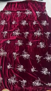 Royal Blue African Sequins Pearls Lace Fabric 2026 High Quality French Heavy Beaded Tulle Lace Fabric Nigeria For Bridal Dress