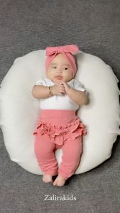 Baju Bayi Perempuan 0-20 Bulan: Set Bando & Setelan Zalira Kids