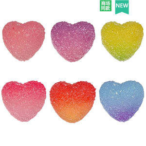 อุปกรณ์ตกแต่งรองเท้า Crocs DIY ดอกไม้ระบายอากาศแบบเรียงลำดับ หัวใจนุ่ม หัวเข็มขัดรองเท้า สไตล์ฤดูร้อน 2024