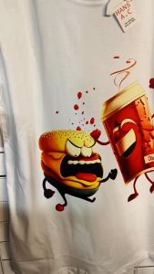 Kaos Pria Gambar 3D Premium Burger katun 24s H01 By hans & co
