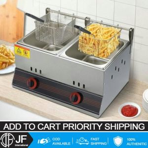 JF 3-in-1 gas fryer Multifunction deep fryer for cooking noodles and meatballs gas type fry pan COD