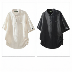 FINGERCROXX | Cool Texture Summer Thin Ice Silk Polo Shirt