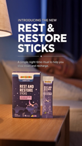 Gumazing Rest and Restore Sticks | Magnesium Melatonin & Lactium® Sleep Support Supplement with Vitamin B6 | Promotes Relaxation Stress Relief & Restful Sleep | Lime Flavor | 10 Sticks