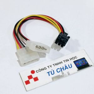Cáp Ata ra 6 Pin / Chuyển 2 Ata (Molex IDE - 4 Pin) ra 6 Pin - Dài 15Cm