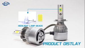 Lampu Depan Mobil Headlamp LED COB H4 Cool White 2 PCS - C6 Material Aluminium Tahan Air/Super Terang