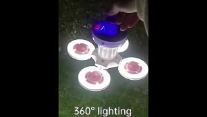 Foldable Solar Emergency Charging Lamp Waterproof Rechargeable LED Light Outdoor Camping Hiking Market Pasar Malam Tent Lamp