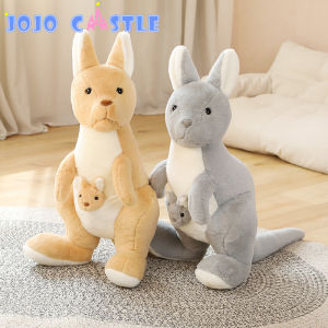 JOJO CASTLE 45/70/80cm Kawaii Mother and Child Kangaroo Plush Dolls Cute Big Size Australia Kangaroo Plush Pillow Stuffed Soft for Children