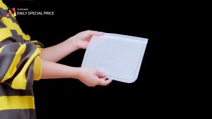 Utility Food Storage Bags with Double Zipper Leakproof Reusable Kitchen Freezer Fresh-keeping Bag Preserving Containers