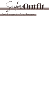 SETELAN OOTD Korean Style Remaja 3in1 Pasmina Coklat & Top Blouse Sailor & Rok Susun Wanita 11A